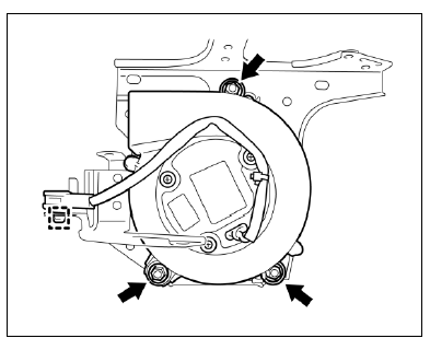 Dépose de la batterie HV (modèle 2010) 