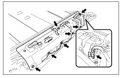 Dépose de la batterie HV (modèle 2012) 