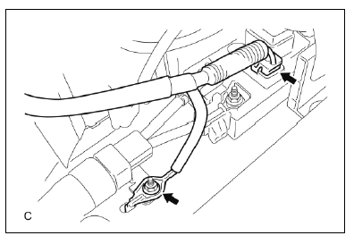 Dépose de la batterie HV (modèle 2012) 