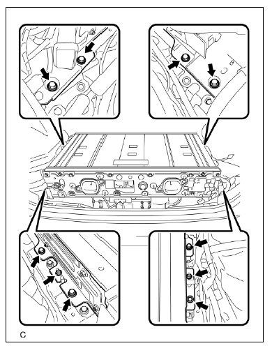 Dépose de la batterie HV (modèle 2012) 