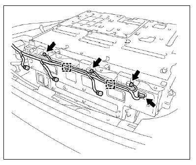 Dépose de la batterie HV (modèle 2010) 